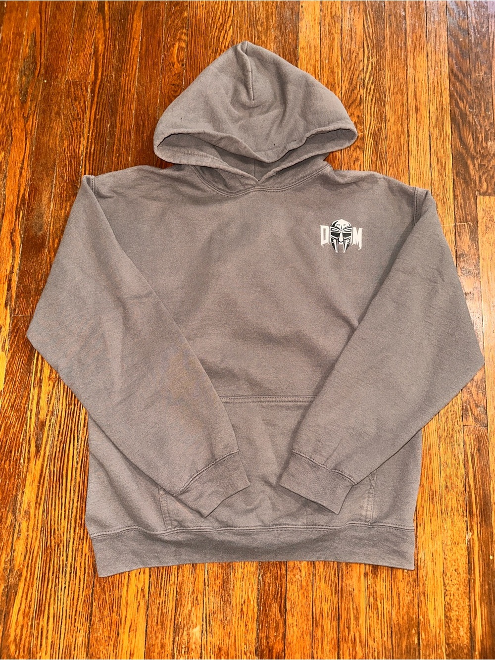 Men’s Medium MF Doom All Caps Madlib Gray Pullover Official Hoodie